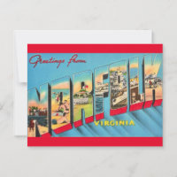 Carte postale de Norfolk VA