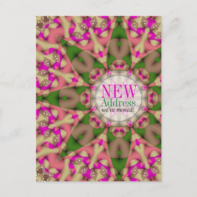 Carte postale de nouvelle adresse de maison en mou (Devant)