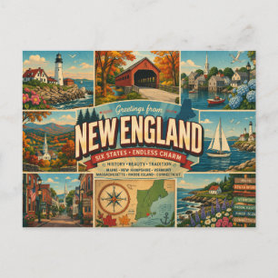 Carte postale de Nouvelle-Angleterre