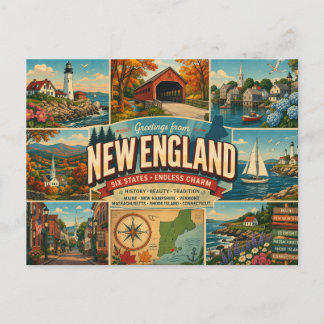 Carte postale de Nouvelle-Angleterre
