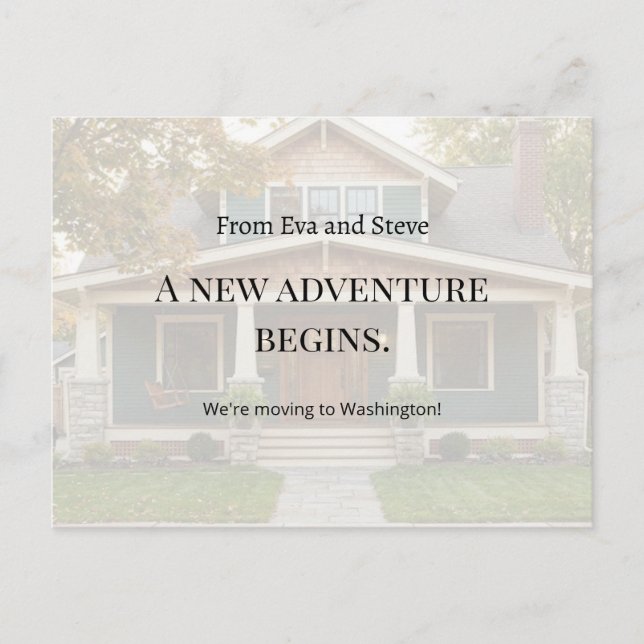 Carte postale de nouvelle maison Nous avons déména (Devant)