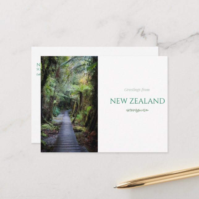Carte postale de Nouvelle-Zélande  (Devant/Arrière en situation)