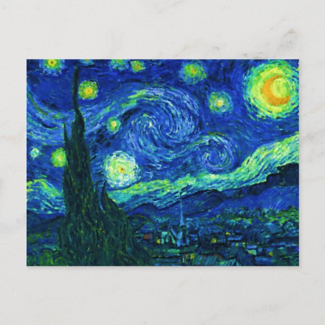 Carte postale de nuit étoilée (Devant)