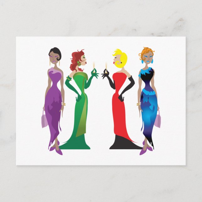 Carte postale de nuit pour dames (Devant)