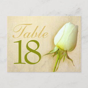 Carte postale de numéro de table de mariage au bou