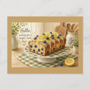 Carte postale de pain au citron et myrtille pour u