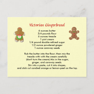 Carte postale de pain d'épice victorien