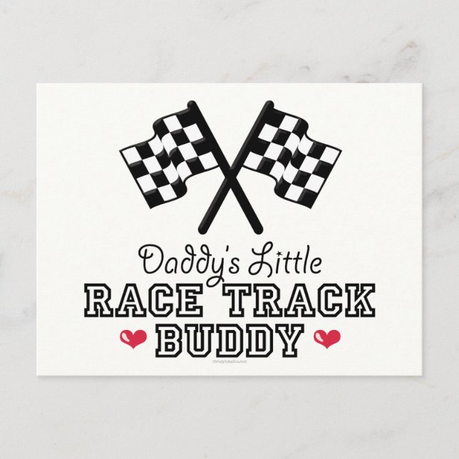 Carte postale de papa's Little Race Track Buddy (Devant)