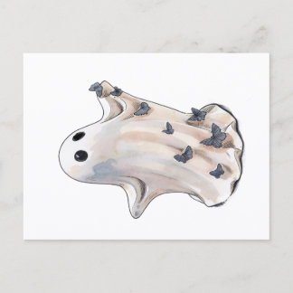 carte postale de papillon fantôme d'Halloween