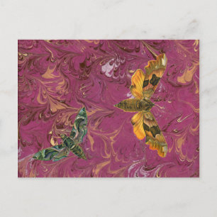 Carte postale de papillon marbré pourpre