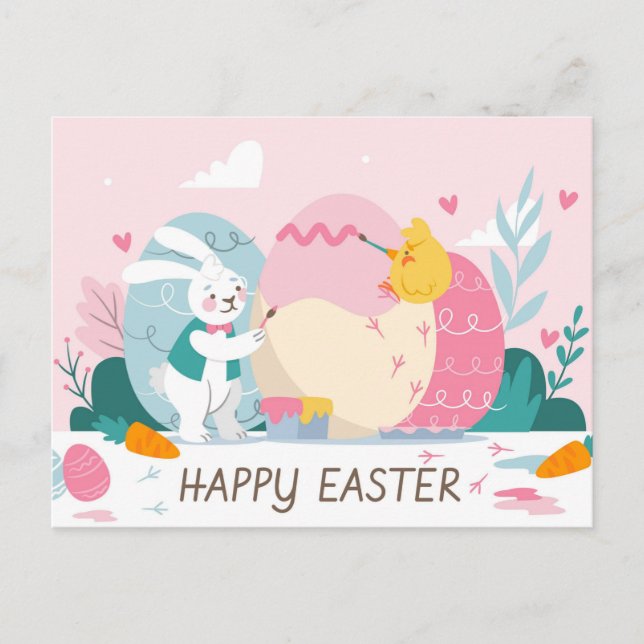 Carte postale de Pâques mignonne (Devant)