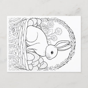Carte postale de Pâques pour enfants avec devant l