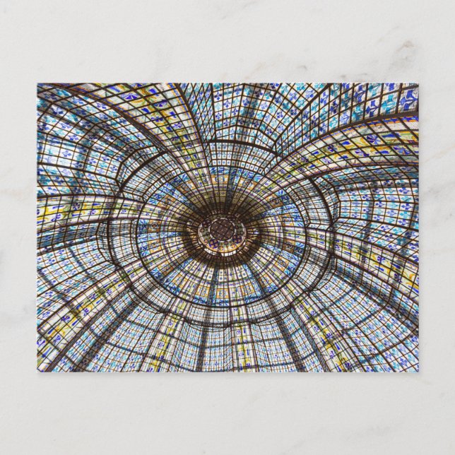 Carte postale de Paris France en verre teint (Devant)