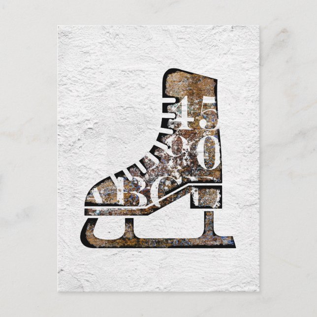 Carte postale de patins à glace - Art en technique (Devant)