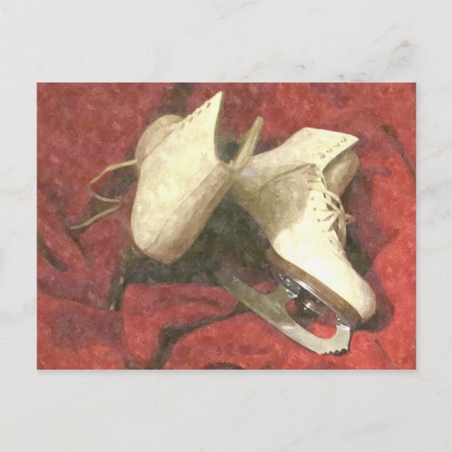 Carte postale de patins de glace au repos (Devant)