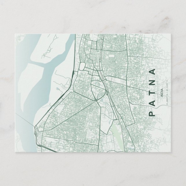 Carte postale de Patna en Inde avec un design mini (Devant)