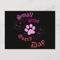 Carte postale de patte de chat | Petits pas chaque