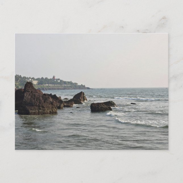 Carte postale de paysage de plage moderne dans la  (Devant)