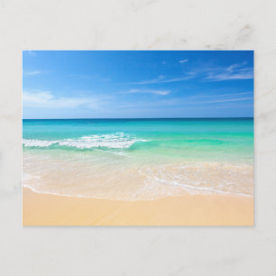 Carte postale de paysage de plage moderne dans la 