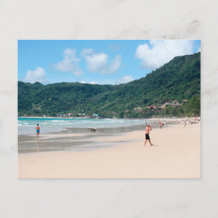 Carte postale de paysage de plage moderne dans la 