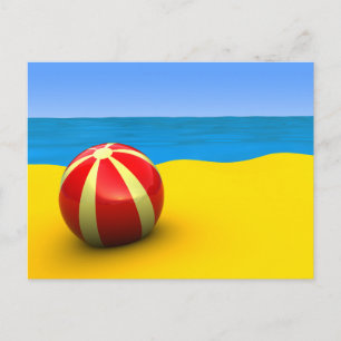 Carte postale de paysage de plage moderne dans la 