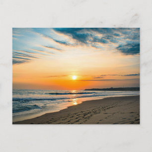 Carte postale de paysage de plage moderne de la na