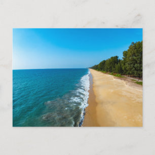 Carte postale de paysage de plage moderne de la na