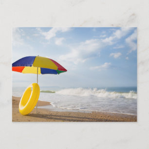 Carte postale de paysage de plage moderne de natur