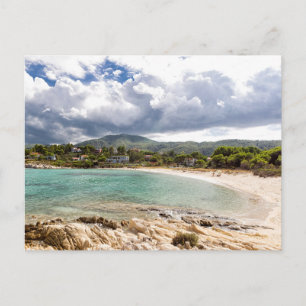 Carte postale de paysage de plage moderne de natur