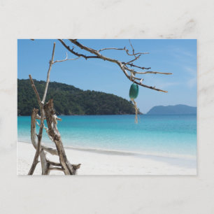 Carte postale de paysage de plage moderne de natur