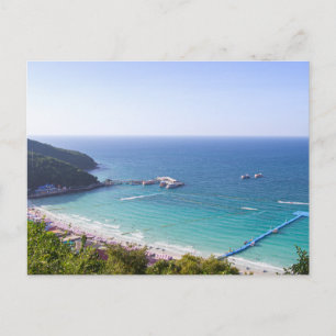 Carte postale de paysage de plage moderne de natur