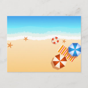 Carte postale de paysage de plage moderne de natur