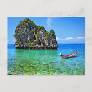 Carte postale de paysage de plage moderne de natur