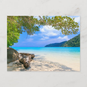 Carte postale de paysage de plage moderne de natur