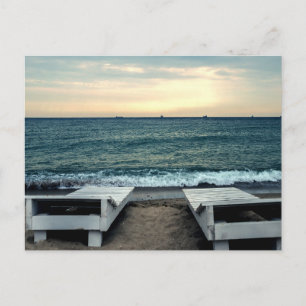 Carte postale de paysage de plage moderne de natur