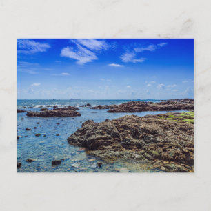 Carte postale de paysage de plage moderne de natur