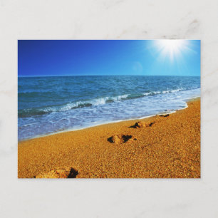 Carte postale de paysage de plage moderne de natur