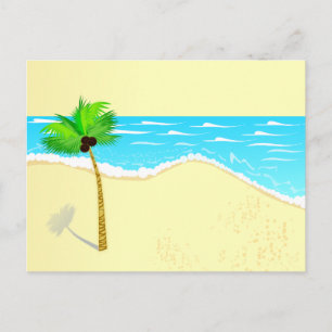 Carte postale de paysage de plage moderne de natur