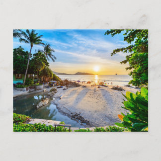 Carte postale de paysage de plage moderne de natur