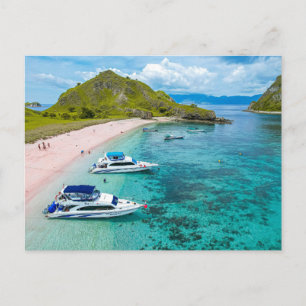 Carte postale de paysage de plage moderne de natur