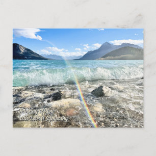 Carte postale de paysage de sympathie en pensant à