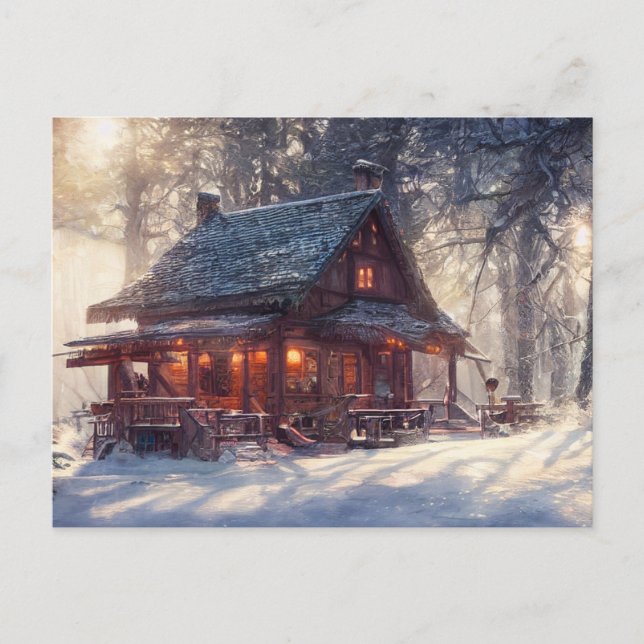 Carte postale de paysage hivernal (Devant)