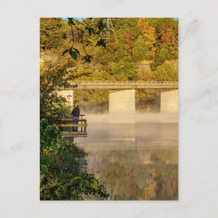 Carte postale de pêche en automne au lac Springfie
