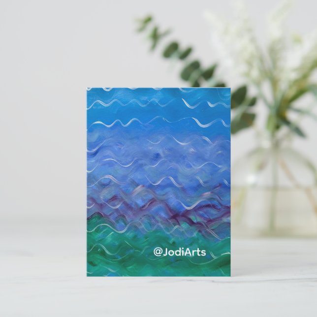Carte postale de peinture à l'eau (Debout devant)