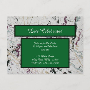 Carte postale de peinture abstraite colorée éclabo