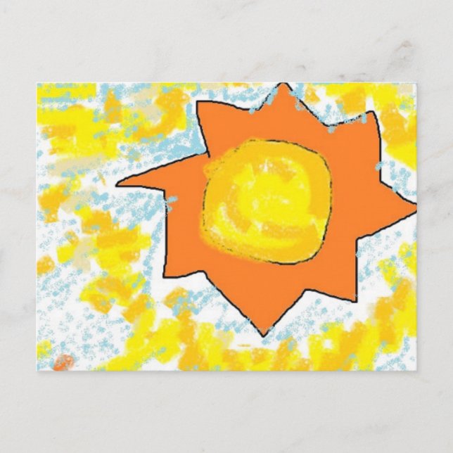 carte postale de peinture ciel baisée du soleil (Devant)