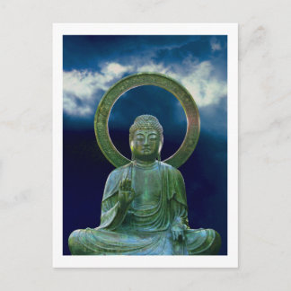Carte postale de peinture de bouddha de bronze