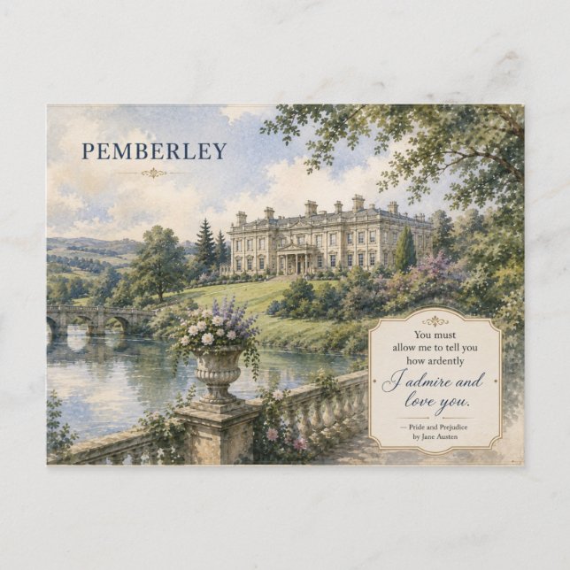 Carte postale de Pemberley Orgueil et Préjugés Jan (Devant)