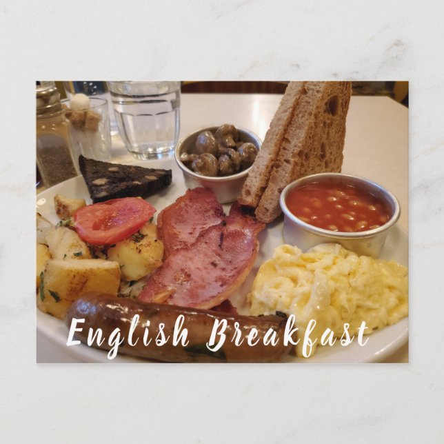 Carte postale de petit-déjeuner anglais (Devant)