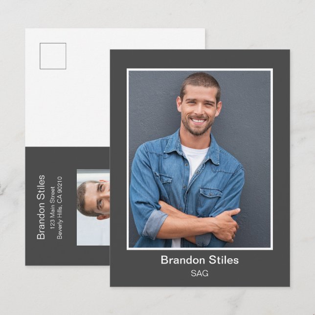 Carte postale de photo d'acteur (Devant / Derrière)